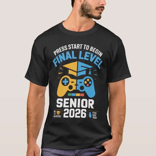 Camiseta Senior 2026 Gamer Graduation (Anverso)