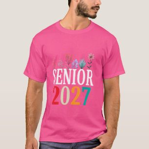Camiseta Senior 2027 Groovy Retro Graduado Clase De 2027 Gr