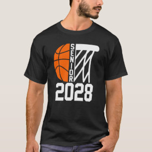 Camiseta Senior 2028 Class of 2028 Graduation Basketball Pl