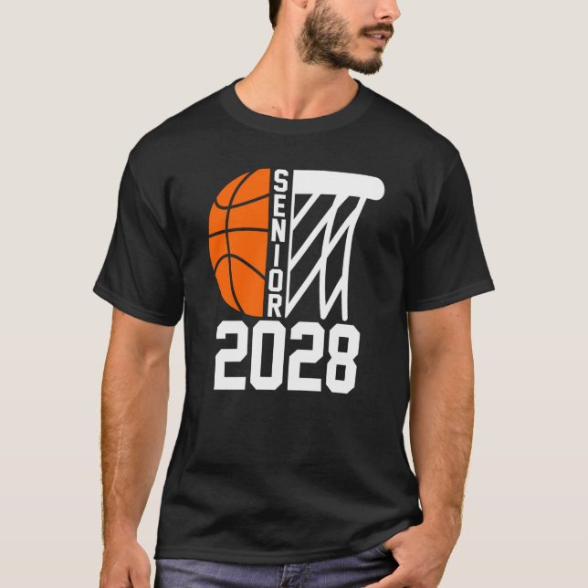Camiseta Senior 2028 Class of 2028 Graduation Basketball Pl (Anverso)