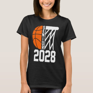 Camiseta Senior 2028 Class of 2028 Graduation Basketball Pl