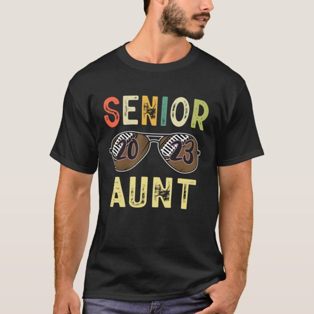 Camiseta Senior Aunt 2023 Cool Proud Aunt Football Senior G (Anverso)