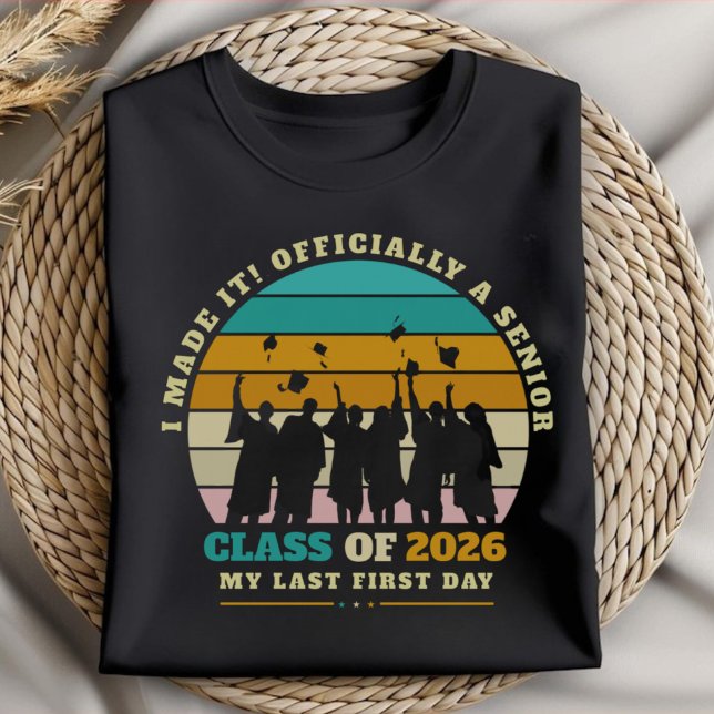 Camiseta Senior Class of 2026 Last First Day Retro Sunset (Subido por el creador)