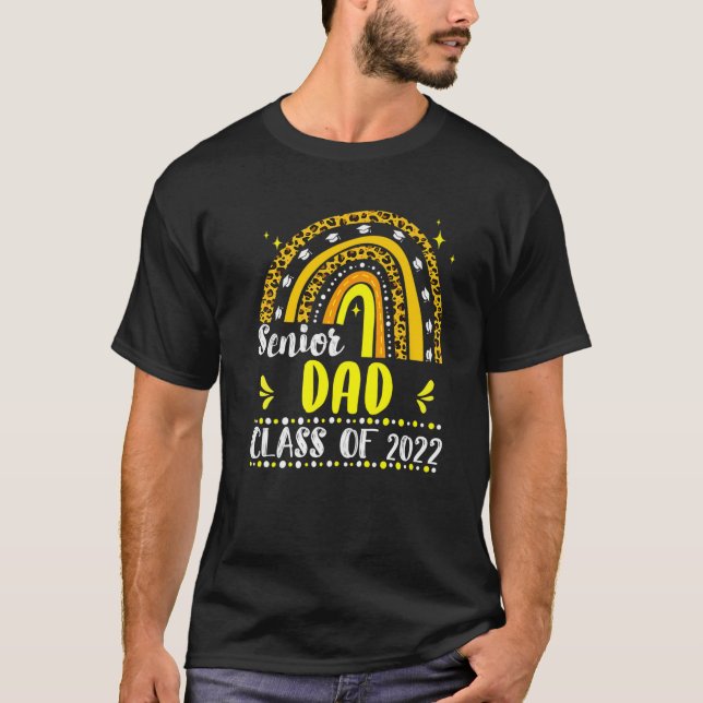 Camiseta Senior Dad Class Of 2022 Graduation 2022 Leopard R (Anverso)