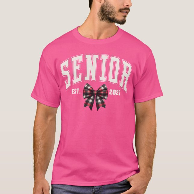 Camiseta Senior Est 2025 Class of 2025 Plaid Senior 2025 fr (Anverso)