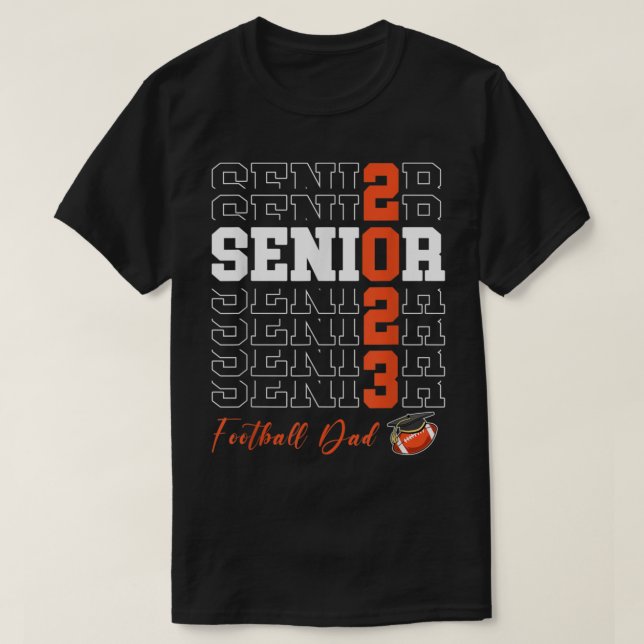Camiseta Senior Football Dad Gift Class de 2023 - Senior 20 (Diseño del anverso)