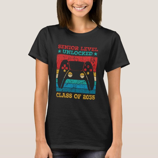 Camiseta Senior Level Unlocked Class Of 2035 (Anverso)