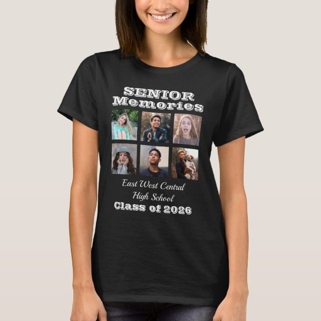 Camiseta Senior Memories Class Photo Collage (Anverso)