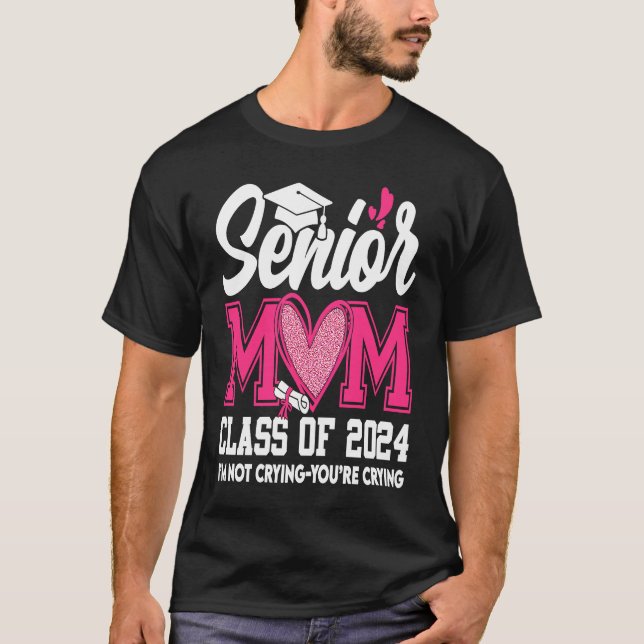 Camiseta Senior Mom Class Of 2024 24 Graduate Heart Graduat (Anverso)