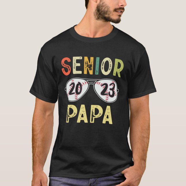 Camiseta Senior Papa 2023 Cool Proud Papa Baseball Senior G (Anverso)