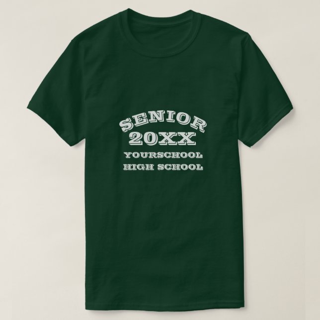 Camiseta SENIOR personalizado (clase de) (Diseño del anverso)