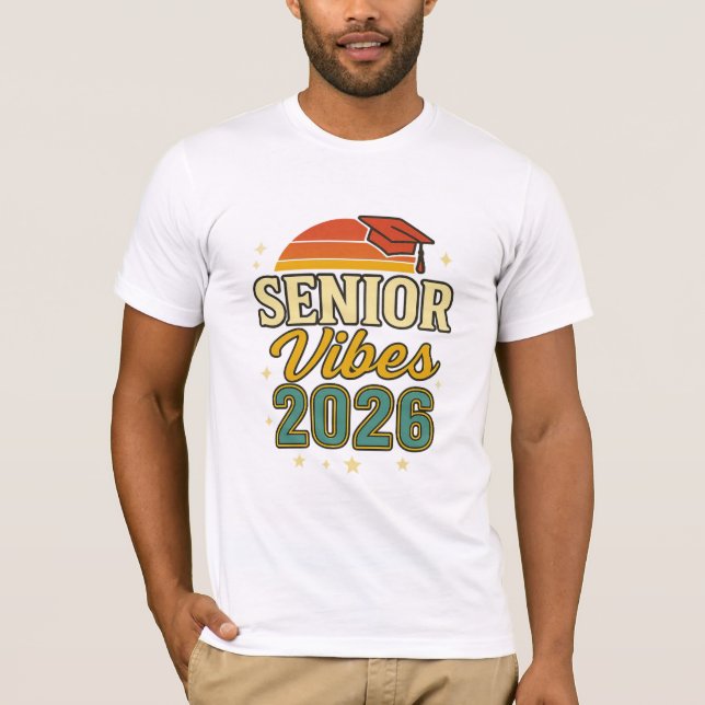 Camiseta Senior Vibes 2026 – Graduation T-Shirt Design   (Anverso)