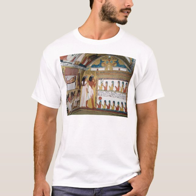 Camiseta Sennedjem y el su hacer frente de la esposa (Anverso)