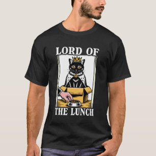 Camiseta Señor De La Gata De La Caja De Comida Del Almuerzo