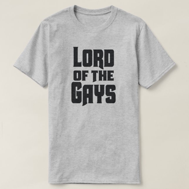 CAMISETA SEÑOR DE LOS GAYS. (Diseño del anverso)