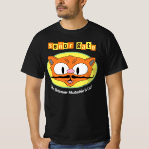 Camiseta Señor Gato "¡El gato con bigote elegante!"