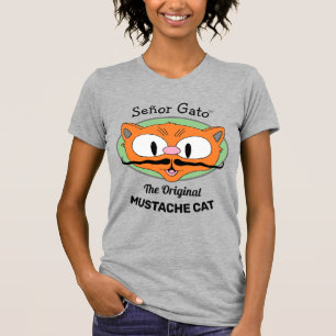 Camiseta Señor Gato™ el gato de dibujos animados con bigote