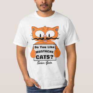 Camiseta Señor Gato "¿Te gustan los gatos con bigo