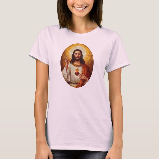 Camiseta Señor Jesucristo y el corazón sagrado (Anverso)