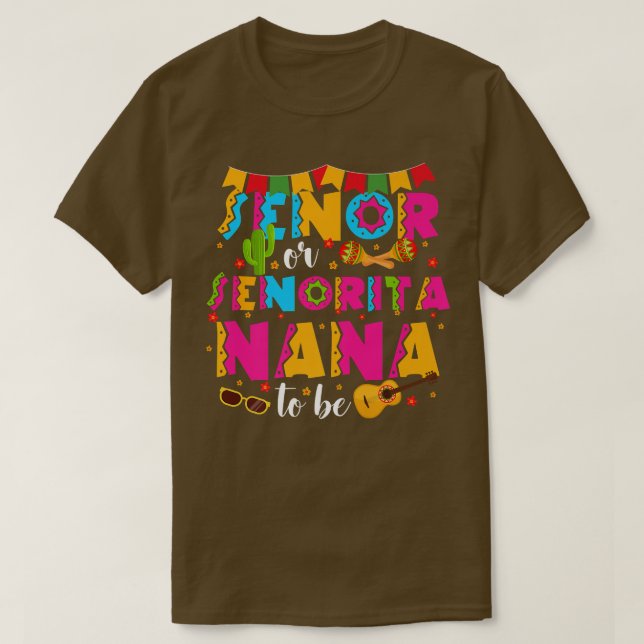 Camiseta Senor O Senorita Nana Para Ser Género Revelan Cinc (Diseño del anverso)