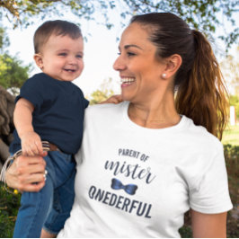 Camiseta Señor Onederful Corbata de lazo Cumpleaños 1