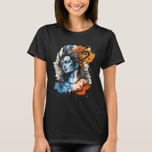 Camiseta Señor Shiva Dios hindú Efecto de tinta salpicadura