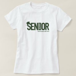Camiseta Senor verde del bosque con tapón de graduación