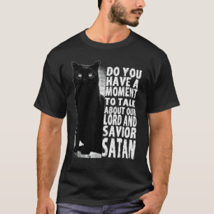 Camiseta Señor Y Salvador Satanás Gótico Satánico Gato Ocu