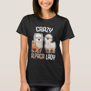 Camiseta Señora Alpaca Loca Mujeres Alpaca Lindo Lama Zoo