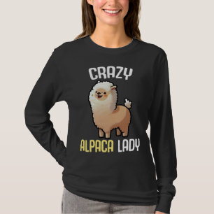 Camiseta Señora Alpaca Loca Mujeres Alpaca Lindo Lama Zoo