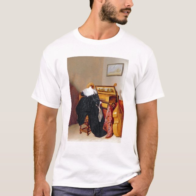 Camiseta Señora asentada por un Virginal (Anverso)