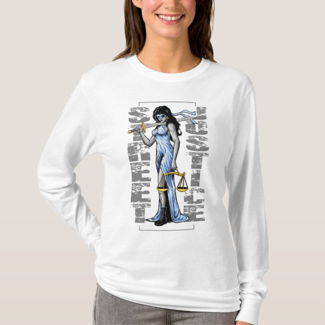 Camiseta Señora caliente Justice por la justicia de la (Anverso)