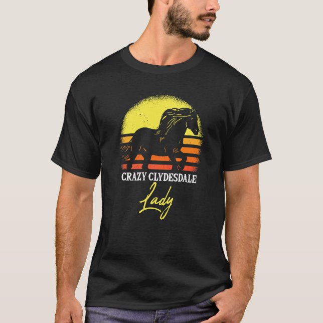 Camiseta Señora Clydesdale Loca (Anverso)