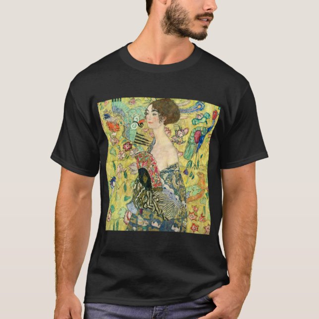 Camiseta Señora con la fan - Gustavo Klimt (Anverso)