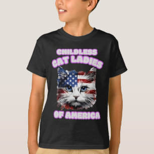 Camiseta Señora De Gato Sin Hijos Para Kamala