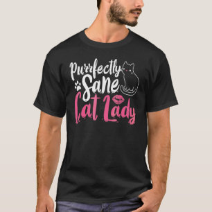 Camiseta Señora de gatos perfectamente cuerda  Amor por los
