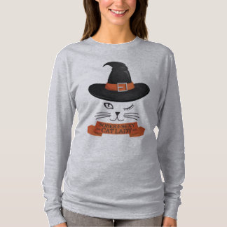Camiseta Señora de gatos sexy y sobria para Halloween