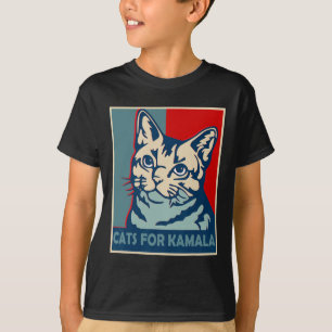 Camiseta Señora de gatos sin hijos vota por Kamala Harris p