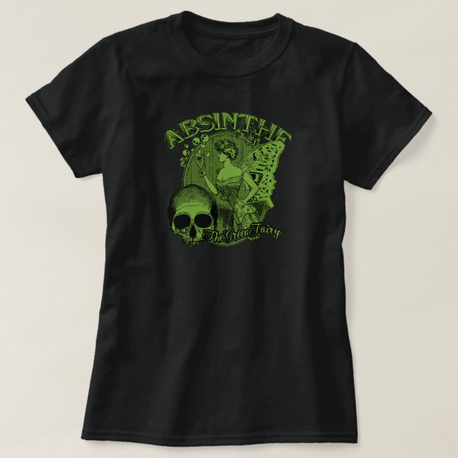 Camiseta Señora de hadas verde del ajenjo (Diseño del anverso)