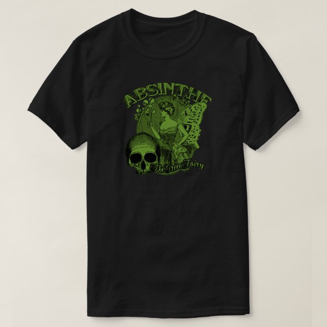 Camiseta Señora de hadas verde del ajenjo (Diseño del anverso)