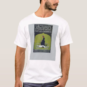 Camiseta Señora de la Bicicleta Vintage y perro