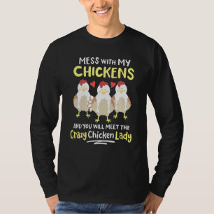 Camiseta Señora de Pollos Locos de Traspatio Mujer Granjera