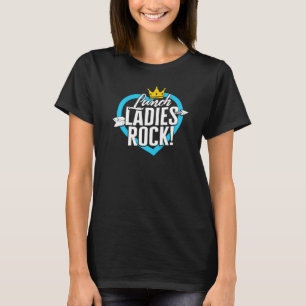 Camiseta Señora del Almuerzo Cafetería Rock Damas Tripulaci