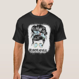 Camiseta Señora del almuerzo decolorada pelo despeinado muj
