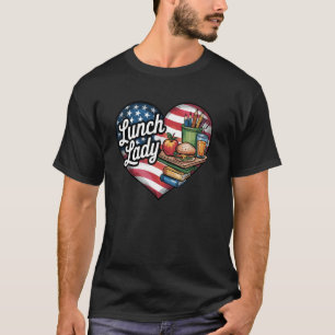 Camiseta Señora del almuerzo trabajadora de la cafetería es