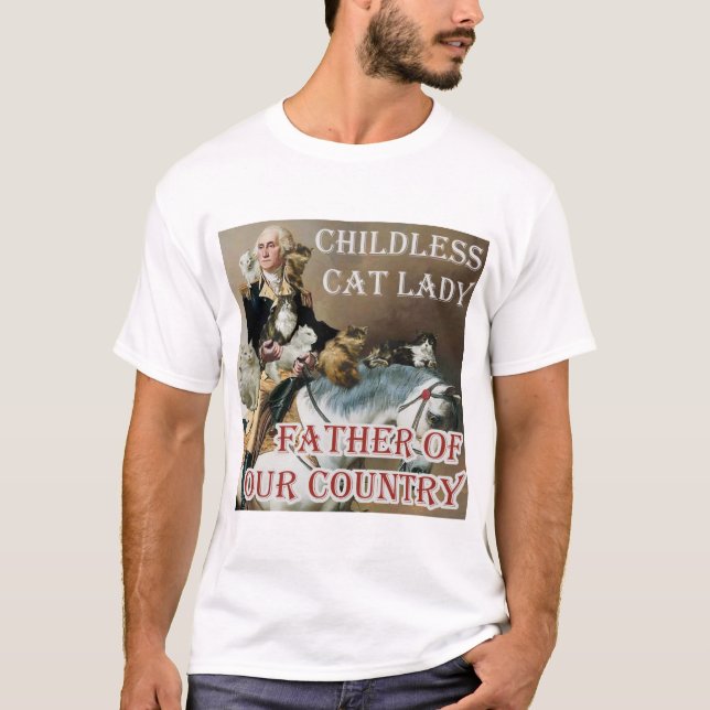 Camiseta Señora del gato sin hijos - George Washington - Ka (Anverso)