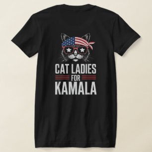 Camiseta Señora del gato sin hijos para Kamala 2024