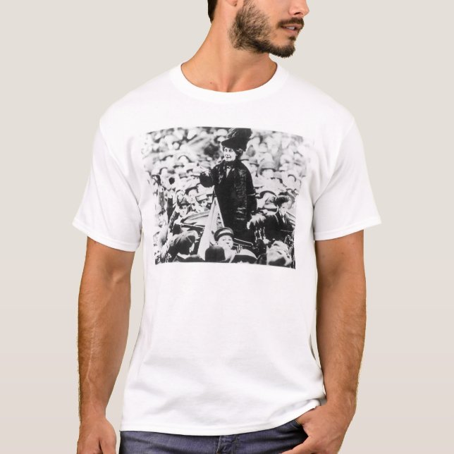 Camiseta Señora Emmeline Pankhurst Addressing una (Anverso)