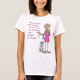 Camiseta Señora en rojo dibujando olvidadizo mensaje de te