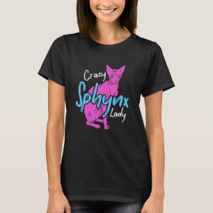 Camiseta Señora Esfinge Loca Dueña de Mascotas Gatito Esfin